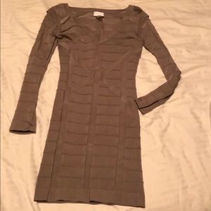 Kardashian’s BEBE green army bandage dress